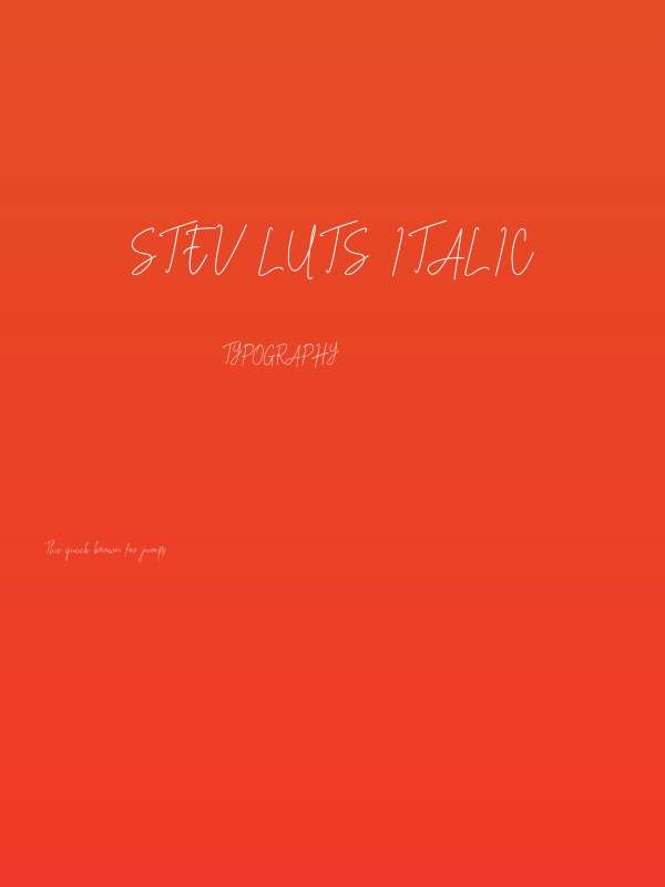 Stev Luts Italic Poster