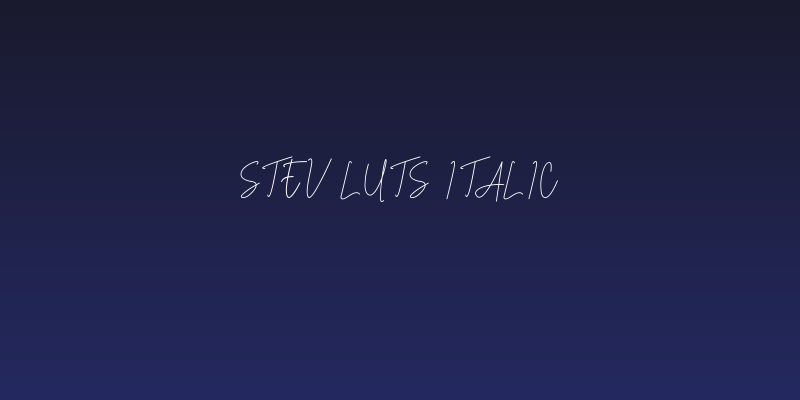 Stev Luts Italic Social Header