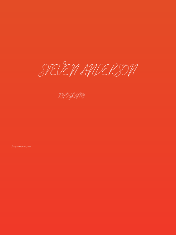 Steven Anderson Poster