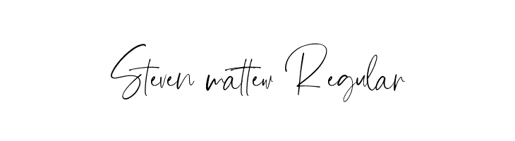 Steven mattew Regular  Frei Schriftart Herunterladen