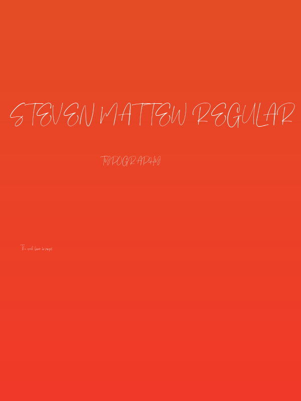 Steven mattew Regular Poster