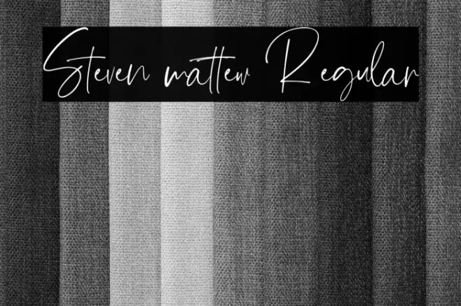 Steven mattew Regular Schriftart examples