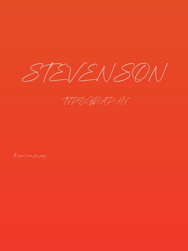 Stevenson Poster