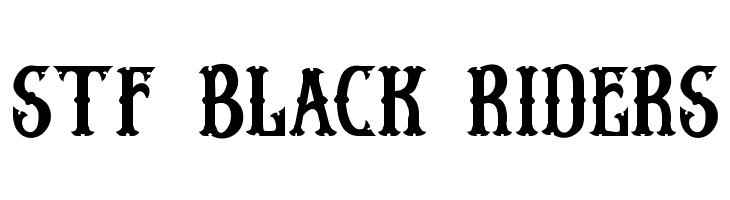 Stf BLACK RIDERS  フリーフォントのダウンロード