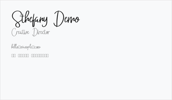 Sthefany Demo Business Card