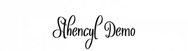 Sthencyl Demo  Скачать бесплатные шрифты