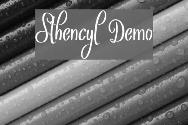 Sthencyl Demo Font examples