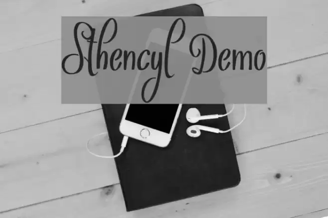 Sthencyl Demo Font examples