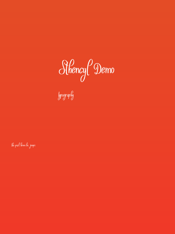 Sthencyl Demo Poster