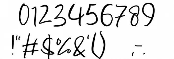 Stick Cream Font OTHER CHARS