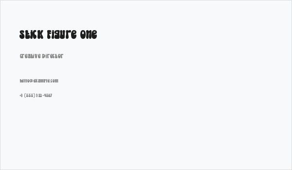 Stick Figure One Business Card