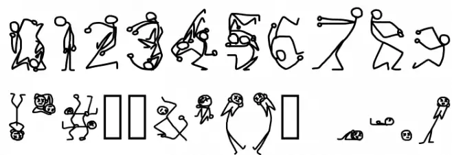 Stick Figures Font OTHER CHARS