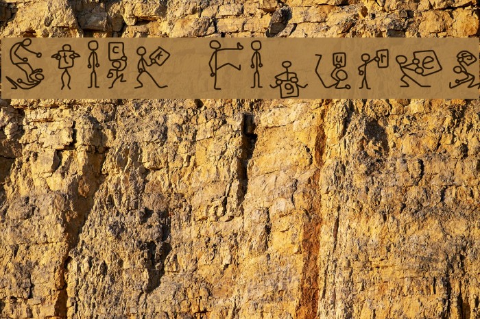 Stick Figures Schriftart examples