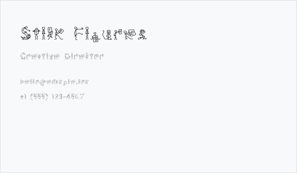 Stick Figures Business Card