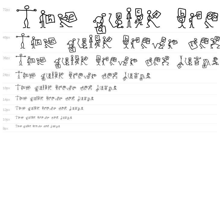 Stick Figures Waterfall