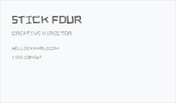 Stick Four Business Card