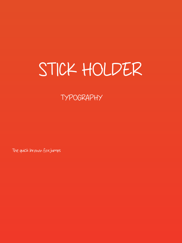 Stick Holder Poster