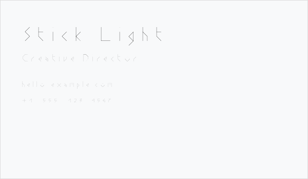 Stick Light Business Card