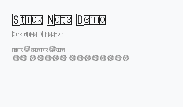 Stick Note Demo Business Card
