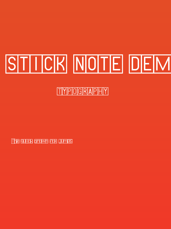 Stick Note Demo Poster