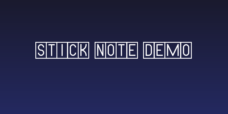 Stick Note Demo Social Header