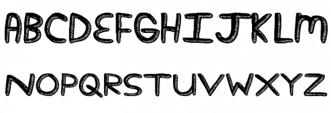 Stick Tickle Font Litere mari