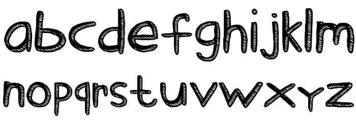 Stick Tickle Font LOWERCASE