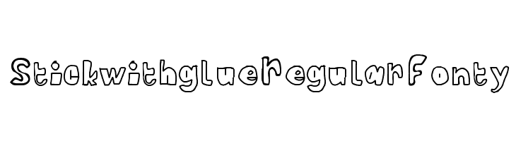 Stick with glue Regular Fonty  नि: शुल्क फ़ॉन्ट्स डाउनलोड