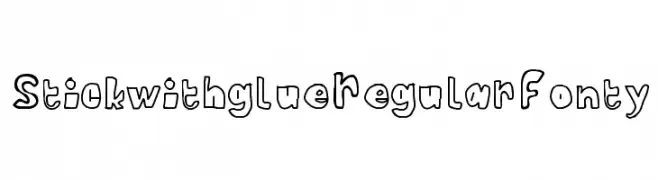 Stick with glue Regular Fonty  Frei Schriftart Herunterladen