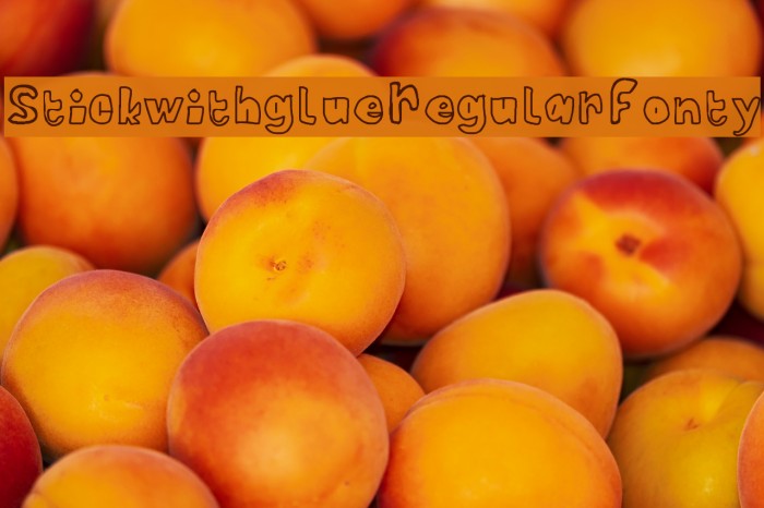 Stick with glue Regular Fonty Font examples