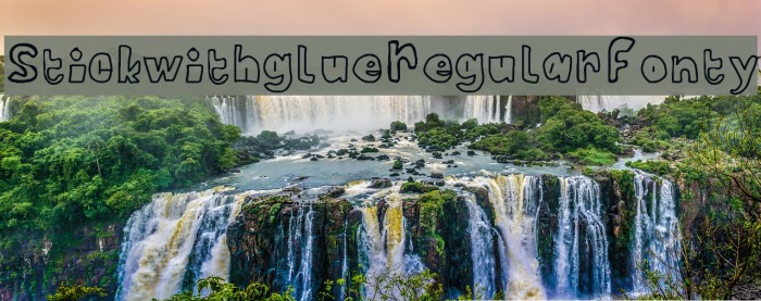 Stick with glue Regular Fonty Font examples