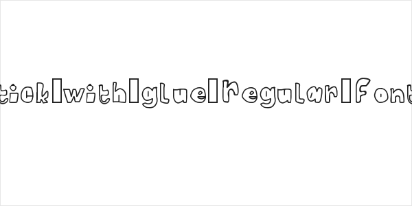 Stick with glue Regular Fonty Logo