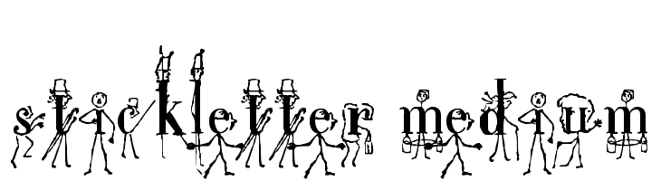StickLetter Medium  免费字体下载