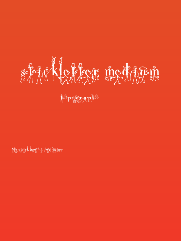 StickLetter Medium Poster