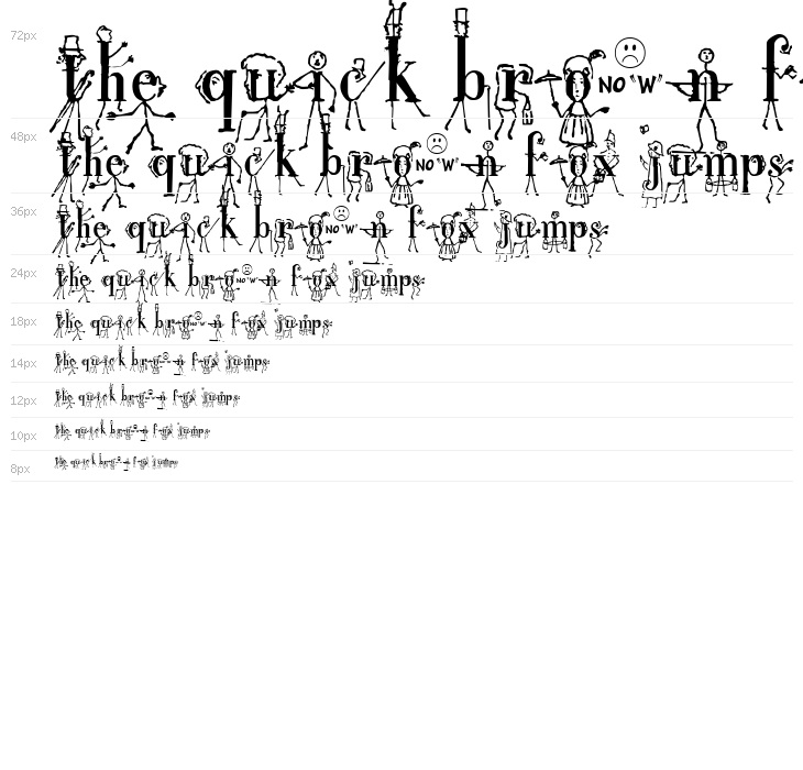 StickLetter Medium Waterfall