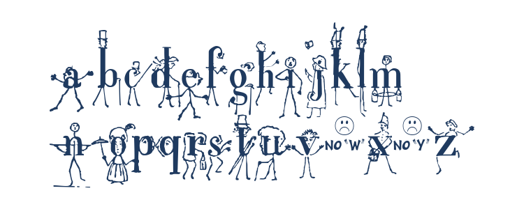 StickLetter Medium Lowercase