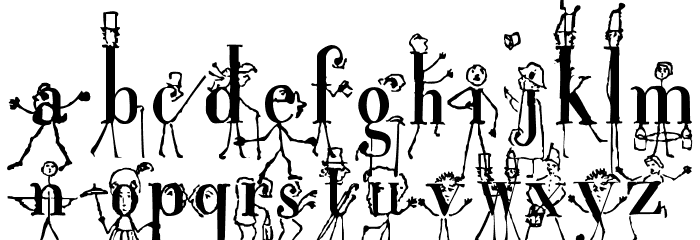 StickLetter Font LOWERCASE