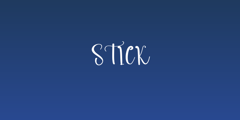 Stick Social Header