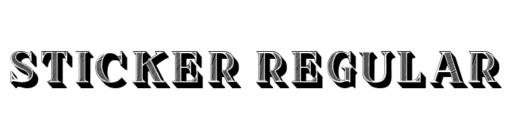 Sticker Regular  Frei Schriftart Herunterladen