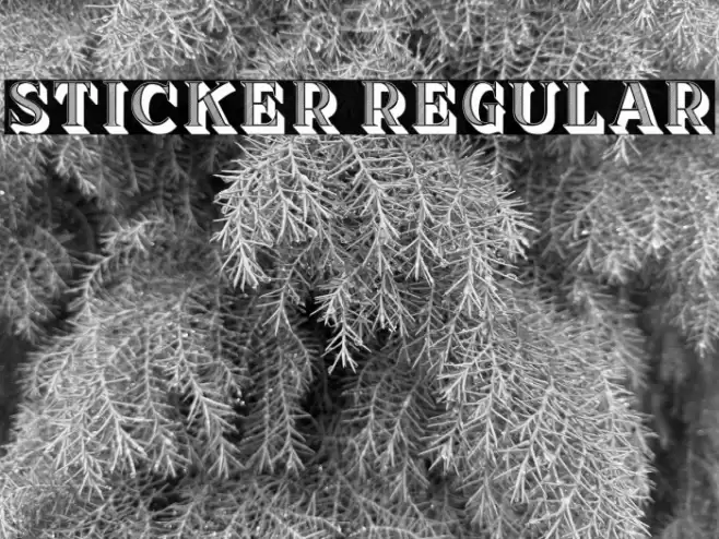 Sticker Regular Font examples