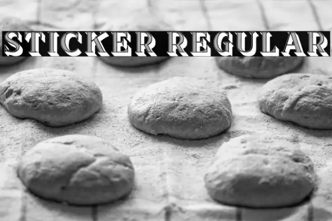 Sticker Regular Font examples