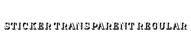 Sticker Transparent Regular  les polices de caractères gratuit tlcharger