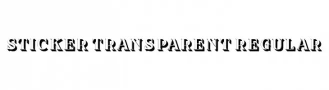 Sticker Transparent Regular  Frei Schriftart Herunterladen