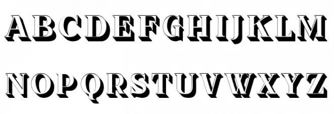Sticker Transparent Regular Schriftart Groß