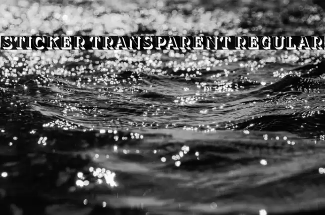 Sticker Transparent Regular Font examples