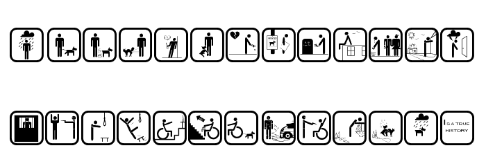 Stickerman bad times Font LOWERCASE
