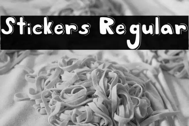 Stickers Regular Font examples