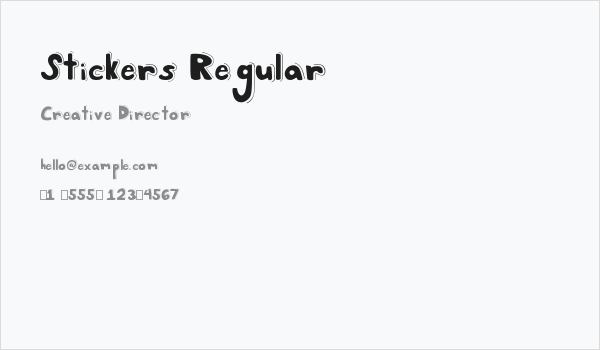 Stickers Regular Business Card
