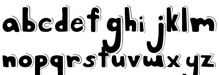 Stickers Regular Font LOWERCASE