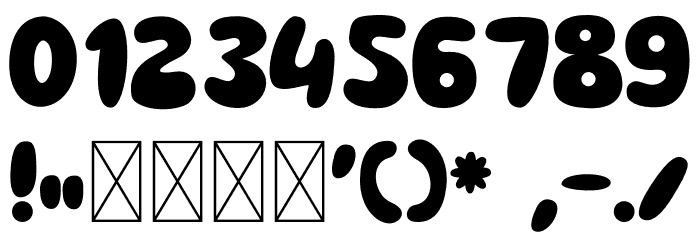 Stickie Filled Font OTHER CHARS